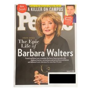 People Magazine January 16 2023 Barbara Walters 1929-2022 Jeremy Renner Accident